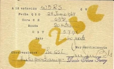 QSL  1948 Coquimbo  Chile  radio card