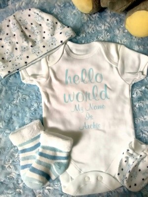 hello world sleepsuit