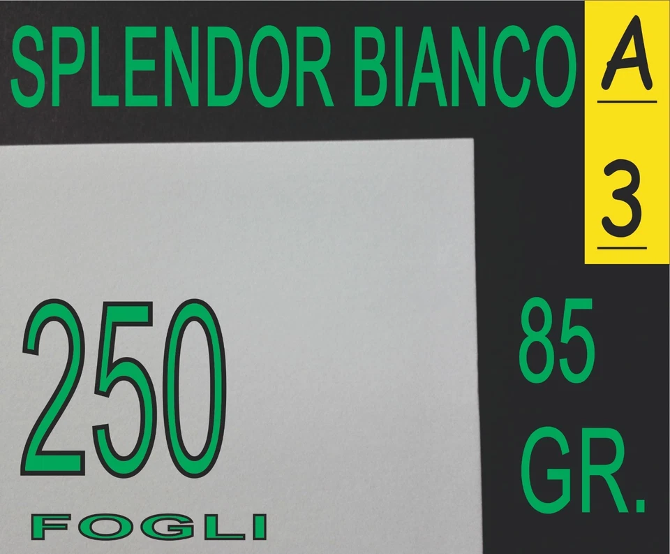 NEW PAPER 250 FF CARTA BIANCA x STAMPANTE LASER INKJET FAX A3 80GR