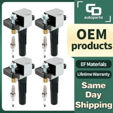 UF528 4 Ignition Coil + 4 Spark Plug for Saab 9-2X Subaru Impreza 2003-2005 2.0L