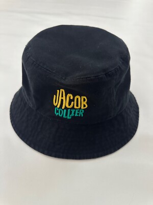 Jacob Collier Logo Cotton Black Bucket Hat Cap Size L/XL