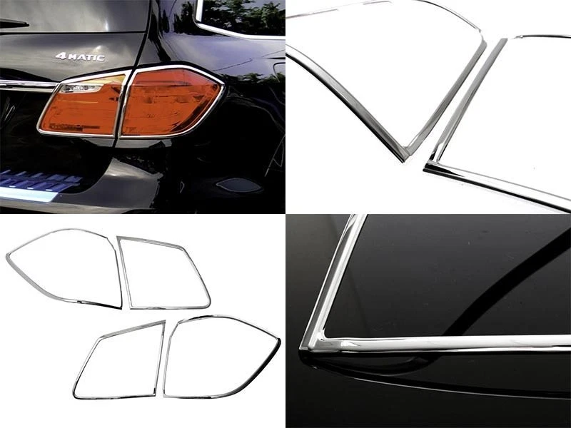 Tail Light Rear Lamp Bezel Cover Chrome Trim For Mercedes Benz GL X166 13-15 — 第 3/3 张图片