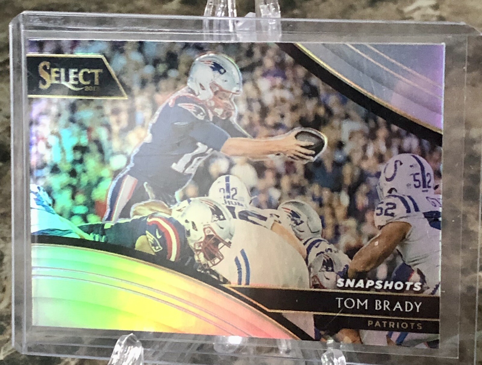 Tom Brady 2018 Panini Select Snapshots SILVER PRIZM REFRACTOR #SN-5 (RARE) SSP