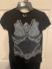 NWOT Rubies Faora Costume T-Shirt With Cape Superman Man Of Steel Child Size Sml