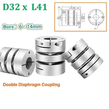 Servomotor Flexible Shaft Couplings Precision D32 Double Diaphragm CNC Coupler