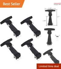 4 Packs Rubber Draw Latches 4.7" T-Handle Flexible Vibration Resistant Doors