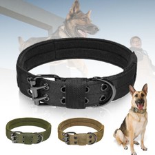 Heavy Duty Tactical Nylon Large K9 Military Dog Collar Adjustable Metal Buckle