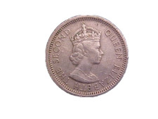 1955 British Caribbean Territories 10 Cents Elizabeth II KM#5-Nice Circ!c1740xux