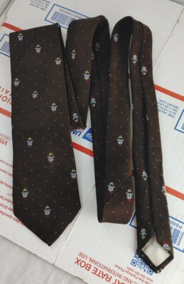 Vintage McGregor Brown Necktie Conquistador Helmet Men's Made In USA Drizzler 