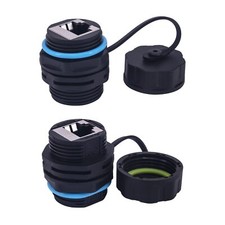 Waterproof Cat6 Rj45 Panel Mount Coupler Ip68 Shielded Industrial Panel Mount Bu