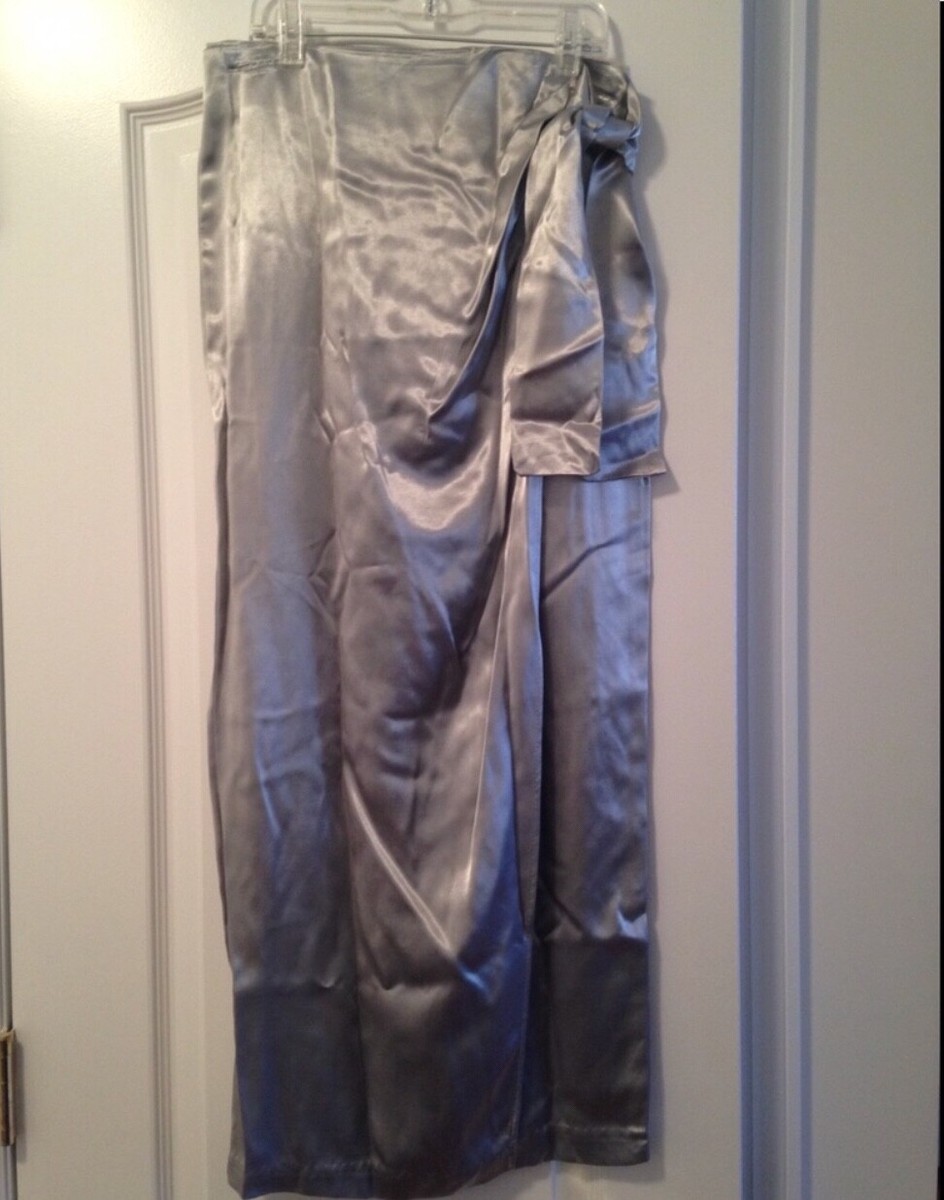 N°21 Women Mid Skirts H0125237 M023 Silver Forever21 Silver side tie midi skirt NWOT | eBay