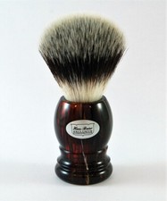 Shaving Brush Havana - VEGAN - Synthetic Hair Kunsthaar HANS BAIER Germany