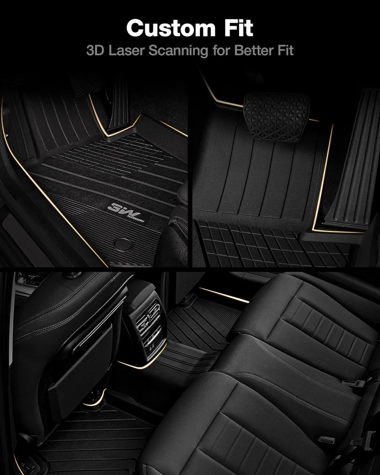 3W Floor Mats For 2019-2025 BMW 3 Series 330i 330e Sedan BMW 3 Series G20 Liners - Image 2 of 4