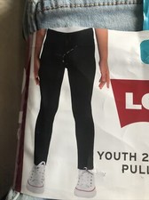 NWT LEVI  S Youth 2-Pack Stretch Pull on Jeans Size 16 Black and Blue