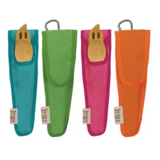 To-Go Ware Kids Bamboo Travel Utensil Set with Carry Case, Fork, Knife, Spoon