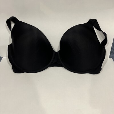 EUC LILYETTE 0810 Absolute Solution T-Shirt Contour Underwire 36DD Black Bra