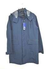 Marc New York Mens Ottley 3/4 Length Waterproof Jacket Zip Front Pockets Navy M