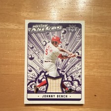 2025 Leaf Lumber Johnny Bench Game-Used Bat Memorabilia Serial Numbered /5 HN-10