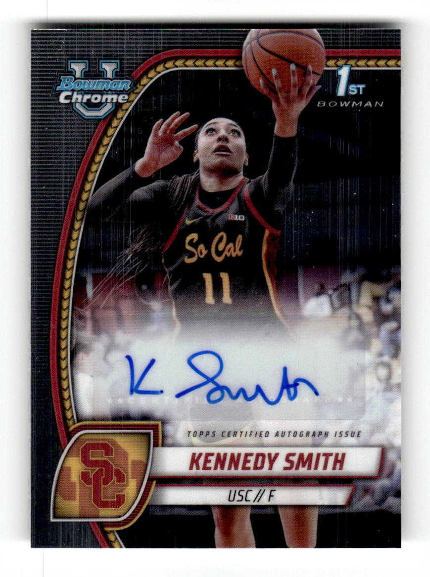 2024-25 Bowman University Chrome Kennedy Smith Prospects Autographs #44 AU