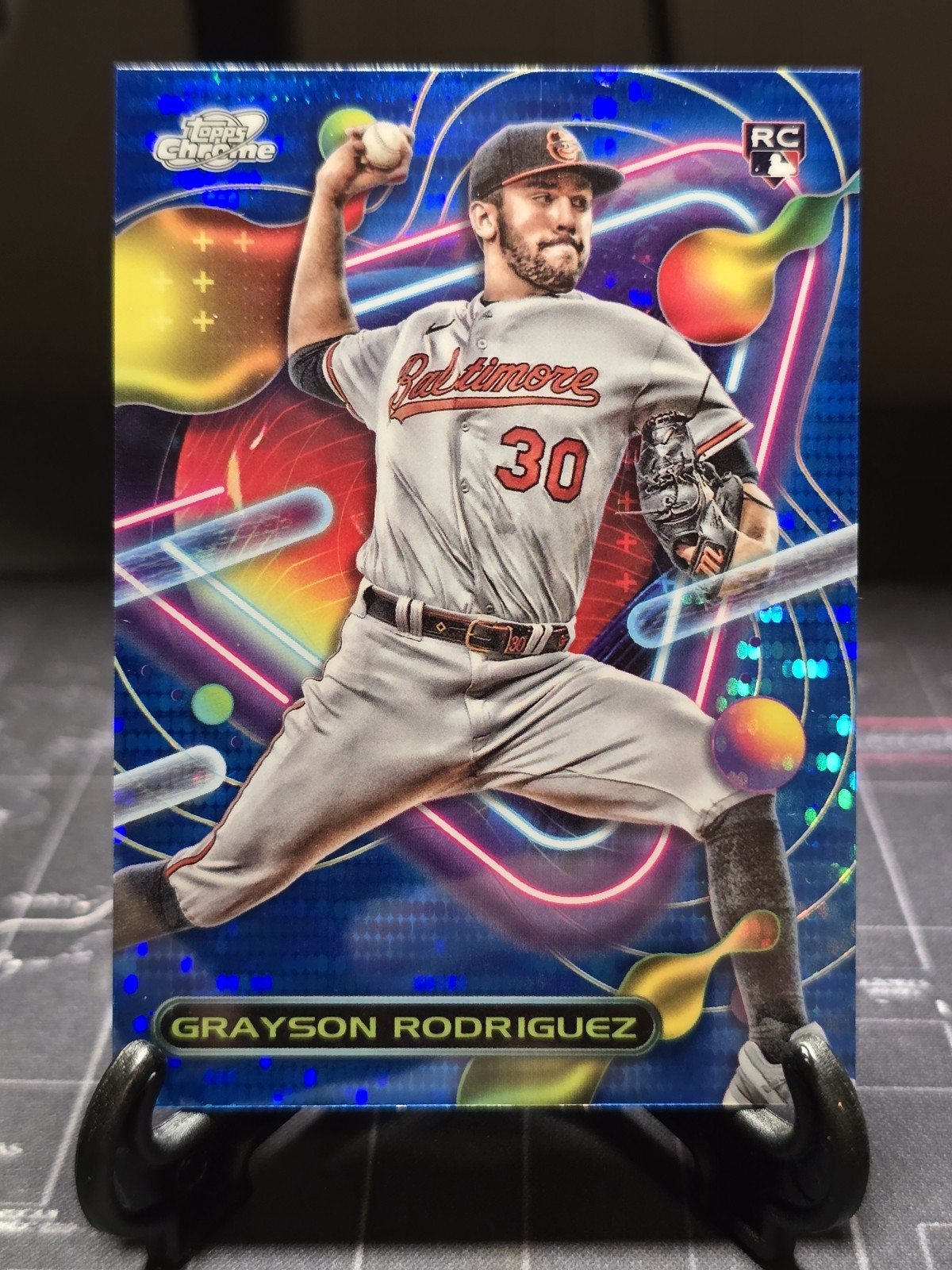 2023 Topps Cosmic Chrome Grayson Rodriguez Blue Moon Refractor RC /99 #176