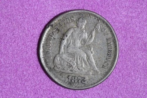 ESTATE FIND 1872 S Seated Liberty Half Dime!! #K59848