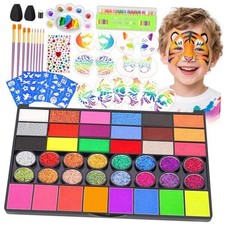 Face Painting Kit for Kids - 42 Colors Washable Face Paint Professional Face