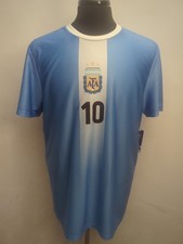Messi #10 AFA Official Product Argentina Futbol Jersey Adult Large Light Blue
