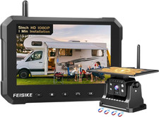 No-Drill Installation Magnetic Solar Wireless Backup Camera for Truck,RV 5" Bac