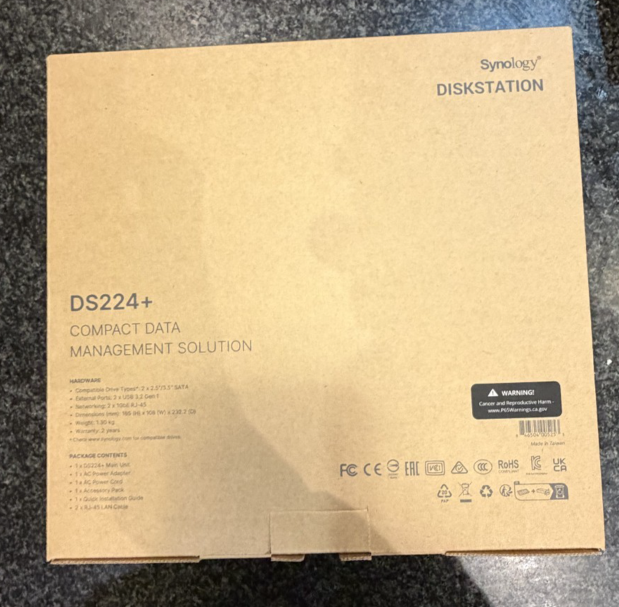 Synology DiskStation DS224 2-Bay NAS Enclosure Diskless for sale