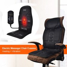 Electric Heat Car Back Massagers Chair Seat Remote Cushion Full Body Massage Mat