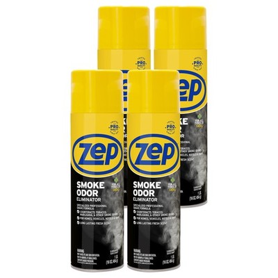 Zep Smoke Odor Eliminator Aerosol - 16 oz (Pack of 4) ZUSOE16 - Eliminate