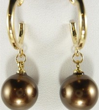 Fashion 12Mm Natural Shell Pearl Dangle Earrings Hook Earring