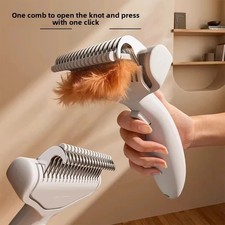 Stainless Steel Dog Grooming Brush Pet Hair Remover Dematting Comb Tool