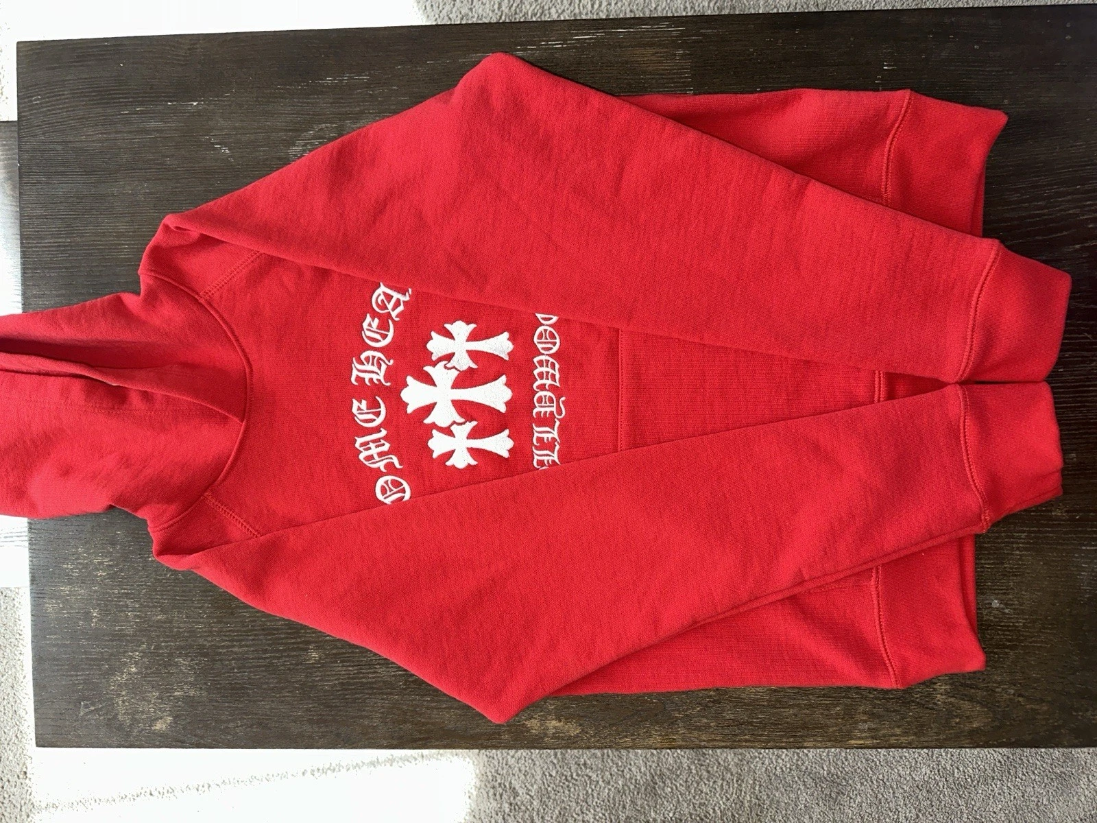 CHROME HEARTS Cuori Cromati SAILIN ON HDPLVR con Ricamo Sematario RARO