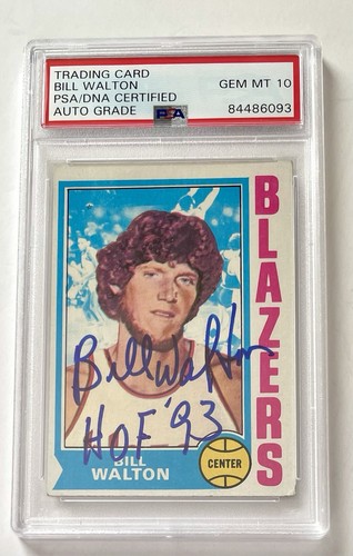 Bill Walton Autograph Authenticated by PSA