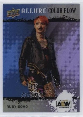 2022 Upper Deck Allure AEW Color Flow Blue Purple 76/199 Ruby Soho Rookie RC d9r