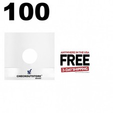 100 Paper Record With Hole for 12" Vinyl 33 RPM Inner Sleeves  1-3 DAYS