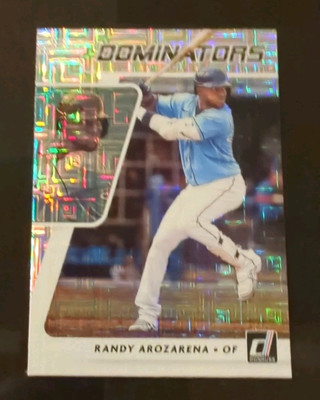  2021 Donruss Randy Arozarena Dominators Vector DOM4 insert card Tampa Bay Rays