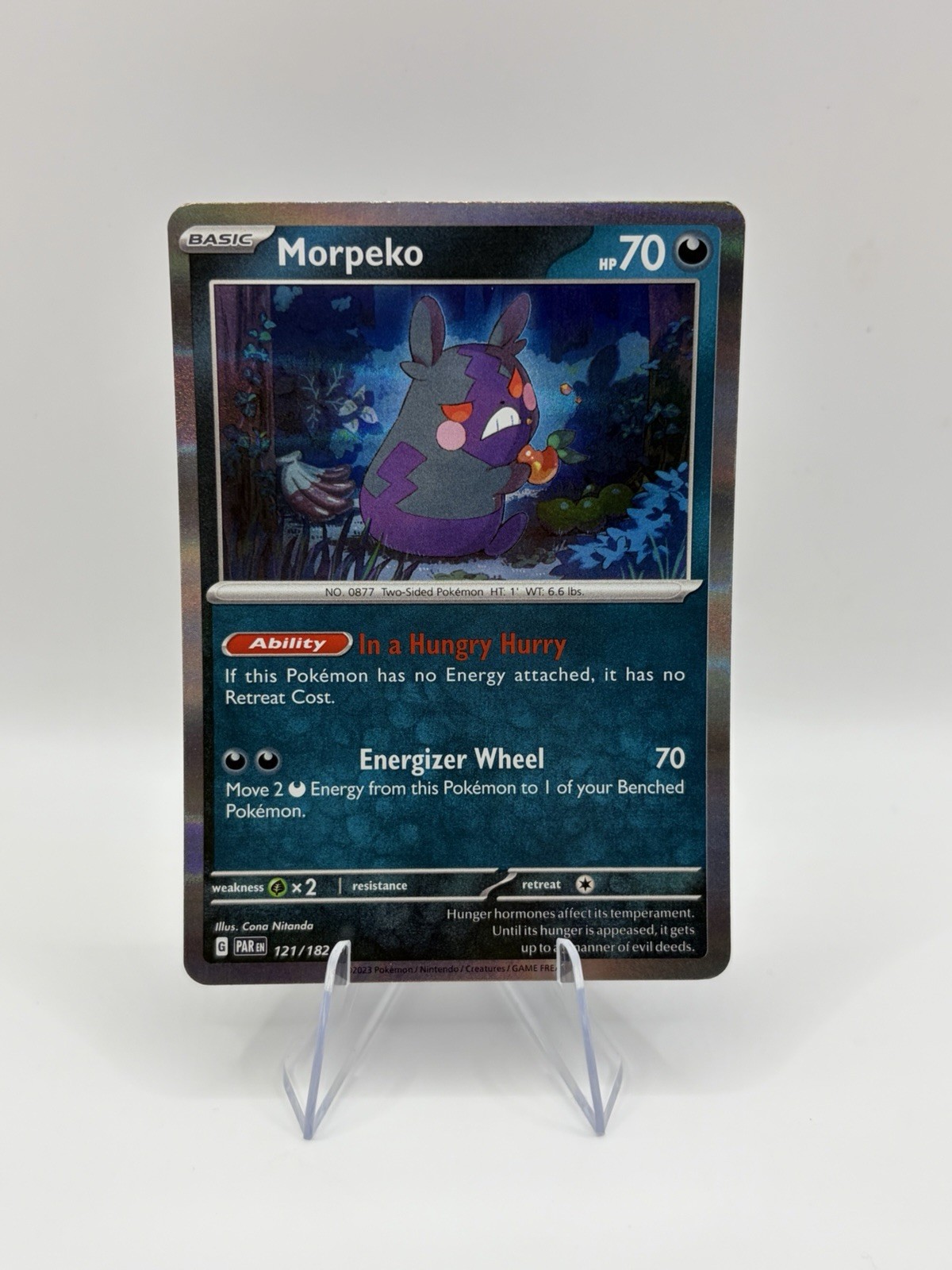Morpeko 121/182 Holo Paradox Rift Pokemon TCG
