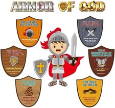 Durable Armor of God Bulletin Board Set - Vibrant Religious Decor for Schools