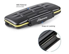 Beeway Tough Water Shock Resistant Memory Card Carrying Case Holder 24 Slots