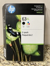 HP 63XL Combo Pack Black + Color Genuine Ink Cartridges In Retail Box 12/2026