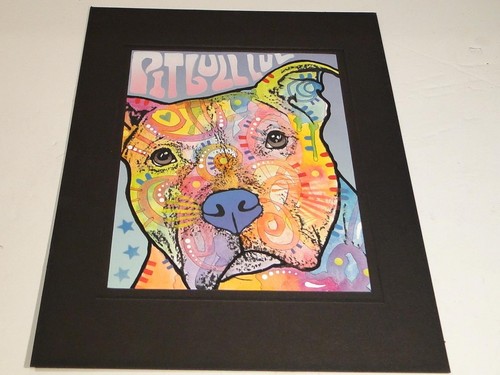 Dean Russo Pitbull Luv Original Mixed Media Signed and Numbered 8'' x 10''