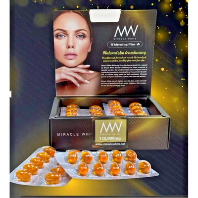 glutathione mw Miracle White 120,000mg Booster Whitening Plus+ 60 Capsules nano Glutathione