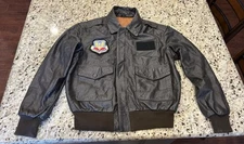 American Leather Corp A-2 Leather Bomber Jacket,  Size Is 42-R