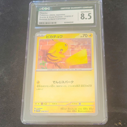 CGC 8.5 Pikachu 216/SV-P Scarlet & Violet Promos Japanese Promo 2024
