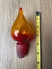 New ListingVintage MCM Blenko Glass Stopper In Tangerine  (Stopper Only)