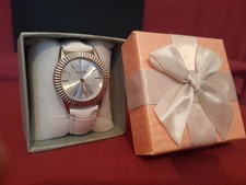 French Connection Ladies Silver & White Watch