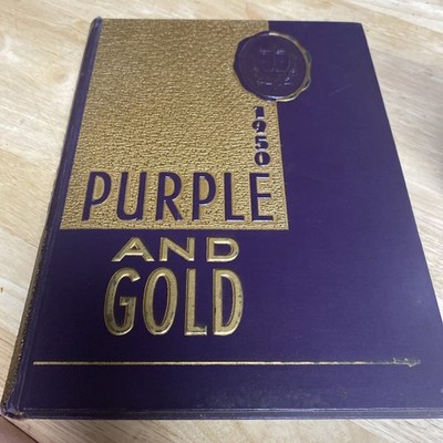 Vintage 1960s Yearbook Purple and Gold Unspecified School