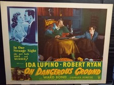 Lobby Card 1951 ON DANGEROUS GROUND Robert Ryan steal shotgun Ward Bond noir